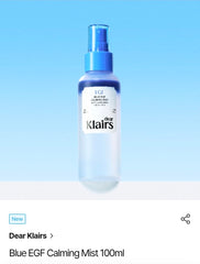 Dear Klairs Blue EGF Calming Mist 100ml