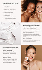 NineLess B-Boost Kojic Acid Glow Pad 180ml/80 pads