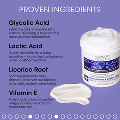 Advanced Clinicals 10% Glycolic + Lactic Acid Exfoliating Body Cream(454)