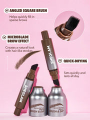 Sheglam Brow-Fection Angled Brush & Dip