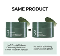 Numbuzin No.3 Pore & Makeup Cleansing Balm with Green Tea and Charcoal 85g