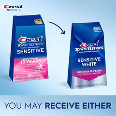 Crest 3D Whitestrips Sensitive At-Home Teeth Whitening Kit, 17 Treatments - 34 strips