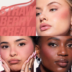 HUDA BEAUTY - Mini Baby Blush Duo Set - Strawberry Cream & Black Cherry