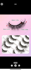 shein Natural False Eyelashes 7 Pairs 5D-11 Natural Long Crisscross Faux Mink Lashes Natural Look False Eyelashes
