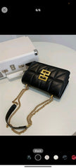 Shein Stylish Quilted Flap Shoulder Bag With Metal Chain Strap Stylish Square Flap Crossbody Bag, Solid Color Shoulder Bag, Perfect Satchel For All Occasions