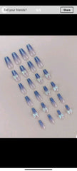 Shein 24pcs long 3D Bow Nails