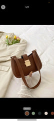 Shein Metal Decor Crocodile Embossed Shoulder Bag