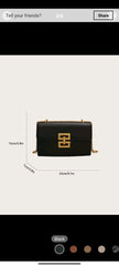 Shein Metal Decor Square Bag Solid Color Flap Chain Strap