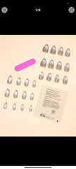 Shein 24pcs holographic almond shaped nails