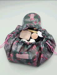 shein Flamingo Patterned Drawstring Makeup Bag For Travel Storage