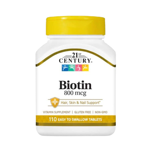 21st Century Biotin 800 Mcg 110 Easy Swallow Tablets – Skin Store Pakistan