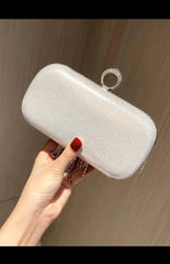 Shein - Mini Evening Bag Rhinestone & Fringe Decor