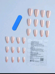 Shein Dusky Pink Iridescent 24pcs False Nails