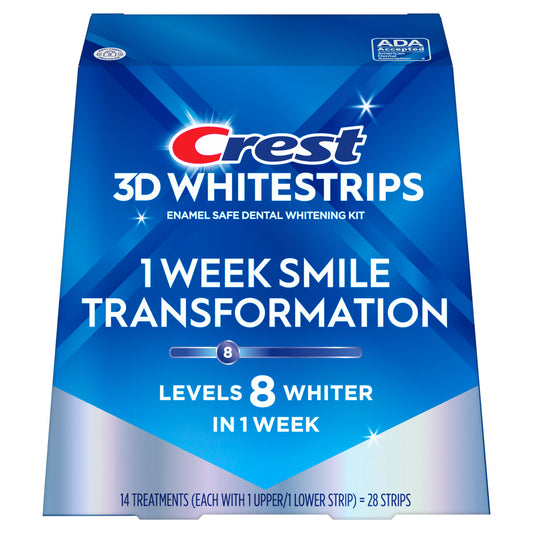 Crest 3D white strips 1 week smile transformation