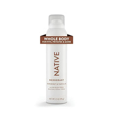 Native Whole Body Deodorant Spray, Coconut & Vanilla, Aluminum Free 99g