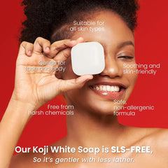 Koji White Kojic Acid & Glutathione Skin Brightening Soap (2bars 80g each)