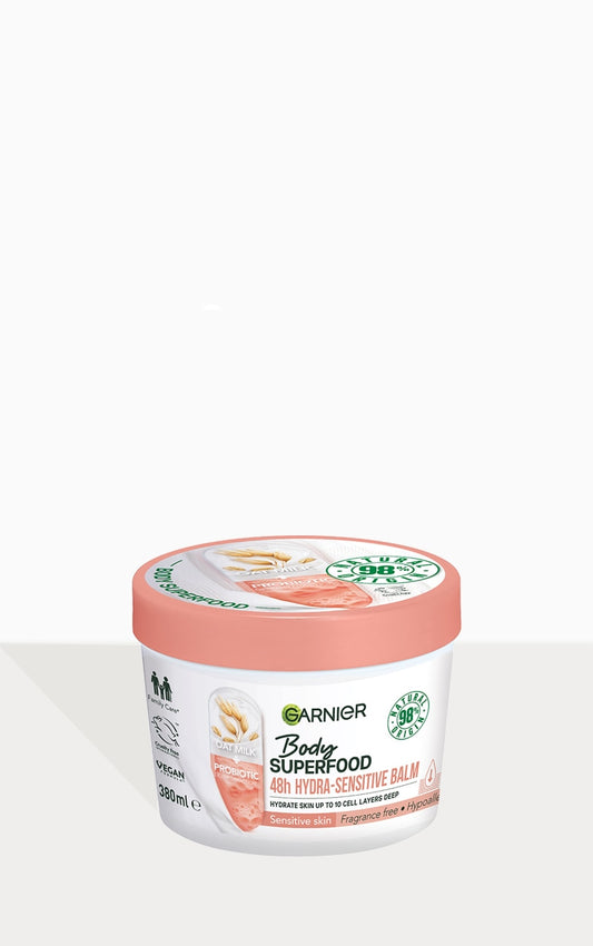 Garnier Body Superfood Hydra Sensitive Body Cream with Oat Milk & Probiotic Derived Fractions 380ml