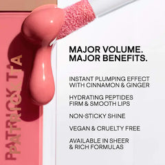 PATRICK TA Major Volume Plumping Lip Gloss 9ml no box