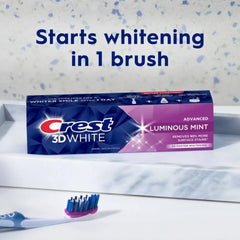 Crest 3D White Advanced Luminous Mint Teeth Whitening Toothpaste 104g