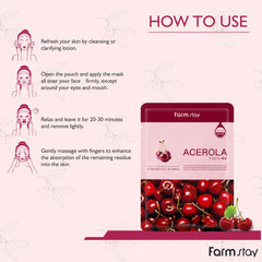 Farmstay Visible Difference Mask Sheet Acerola single piece