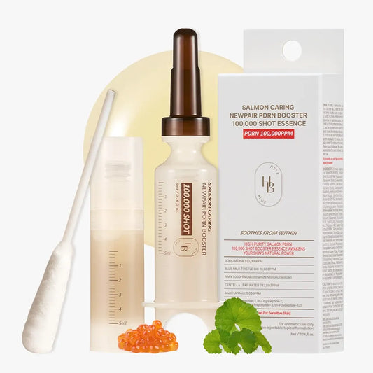 Hevevlue Salmon Caring Centella New Pair PDRN Booster 100,000 Shot Essence (1ea)