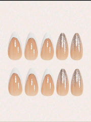 Shein Nails 24pcs with Glitter nails