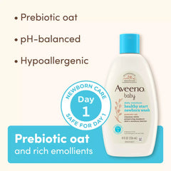 Aveeno Baby daily moisture healthy start newborn wash probiotic oat 236ml