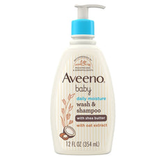 Aveeno Baby Daily Moisturizing 2-in-1 Bath Body Wash & Shampoo with shea butter