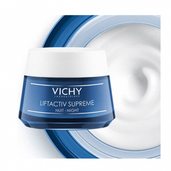 Vichy LiftActiv Supreme Night Cream, Anti Aging Face Cream with Vitamin C & Rhamnose to Firm & Brighten, Suitable for Sensitive Skin expiry 12/24