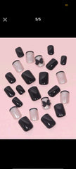 Shein Nails Shimmer 3D Bow Decor