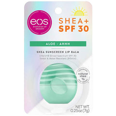 eos Shea + SPF Lip Balm Sphere - Aloe | SPF 30 Sweat and Water Resistant | 0.25 oz