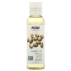 NOW FOODS, SOLUTIONS, CASTOR OIL, 4 FL OZ (118 ML) - CASTOR