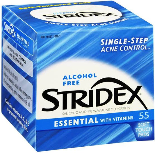 Stridex Essential with Vitamins 55 pads