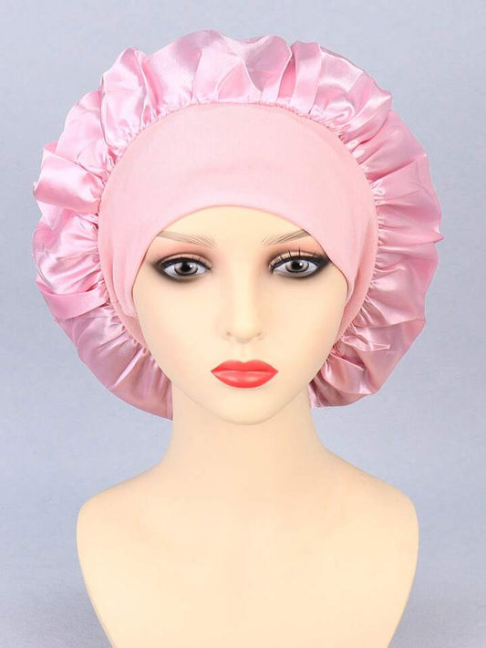 Shein - Solid Hair Silk Cap Bonnet
