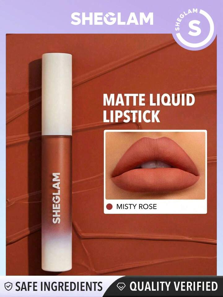 Sheglam matte allure liquid lipstick - MISTY ROSE