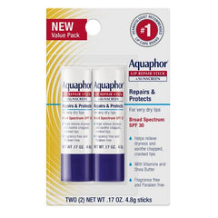 Aquaphor Lip Repair Stick + Sunscreen (Dual Pack)
