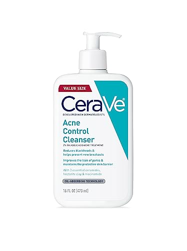 CeraVe Face Wash Acne Treatment | 2% Salicylic Acid Cleanser 473Ml
