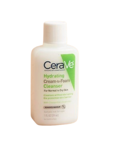 CERAVE HYDRATING CREAM TO FOAM CLEANSER 29ML