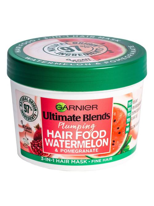 Garnier ULTIMATE BLENDS HAIR FOOD
Watermelon Hair Food 3-in-1 Multi Use Hair Mask