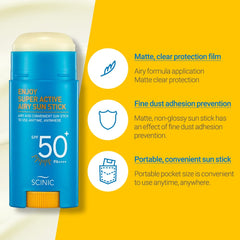 SCINIC Enjoy Super Active Airy Sun Stick SPF50+ PA++++ 0.53oz (15g)