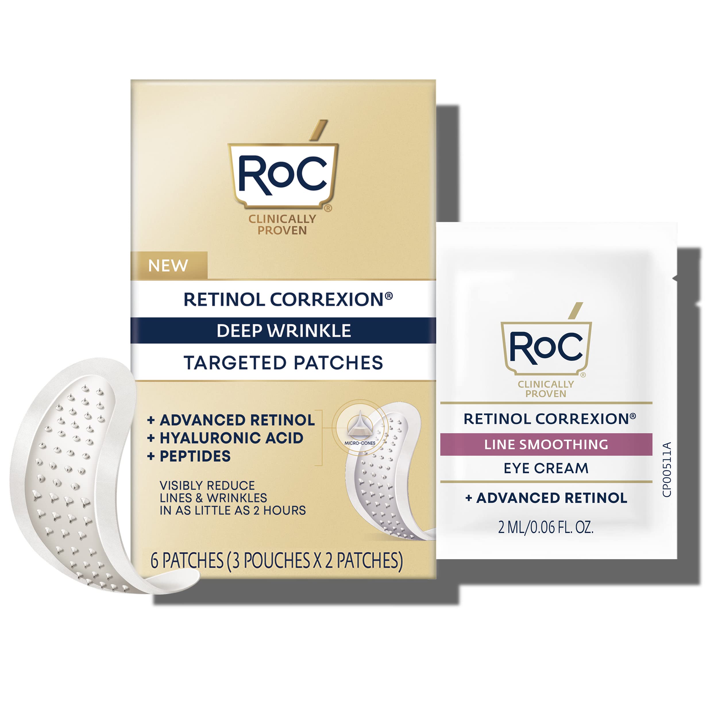 RoC Retinol Correxion Deep Wrinkle Non-Invasive Targeted Patches