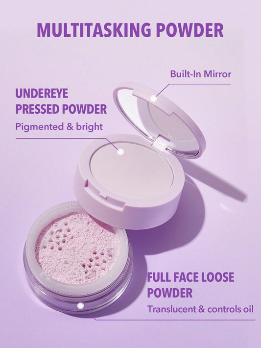Sheglam Insta-Ready Face & Under Eye Setting Powder Duo- Taro