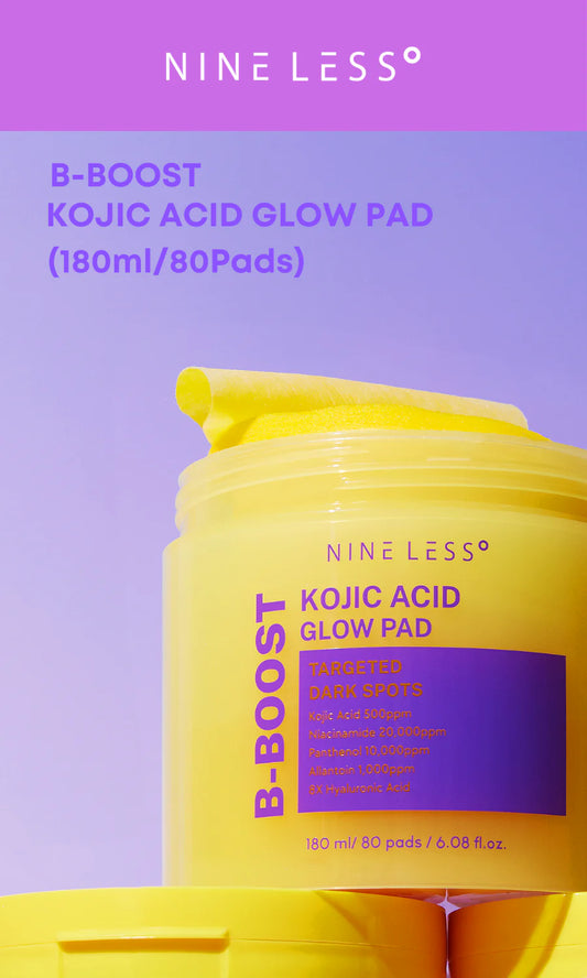 NineLess B-Boost Kojic Acid Glow Pad 180ml/80 pads