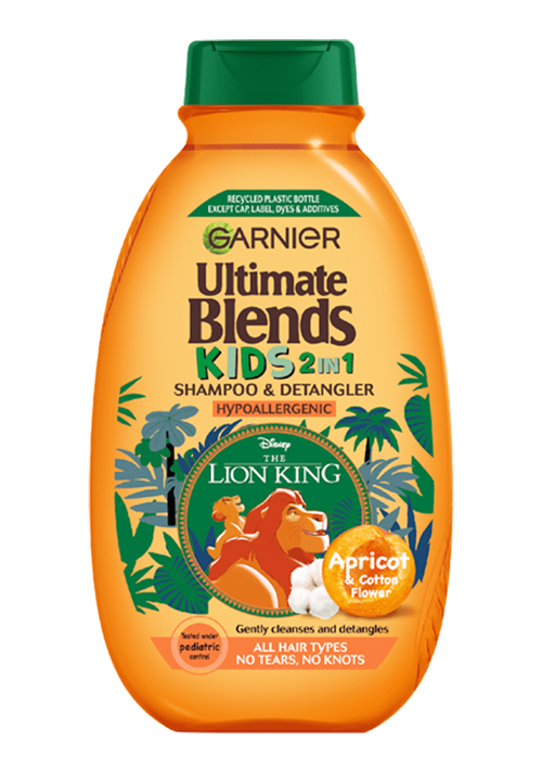 GARNIER ULTIMATE BLENDS KIDS (Lion King) 
Apricot Shampoo & Detangler 250ml