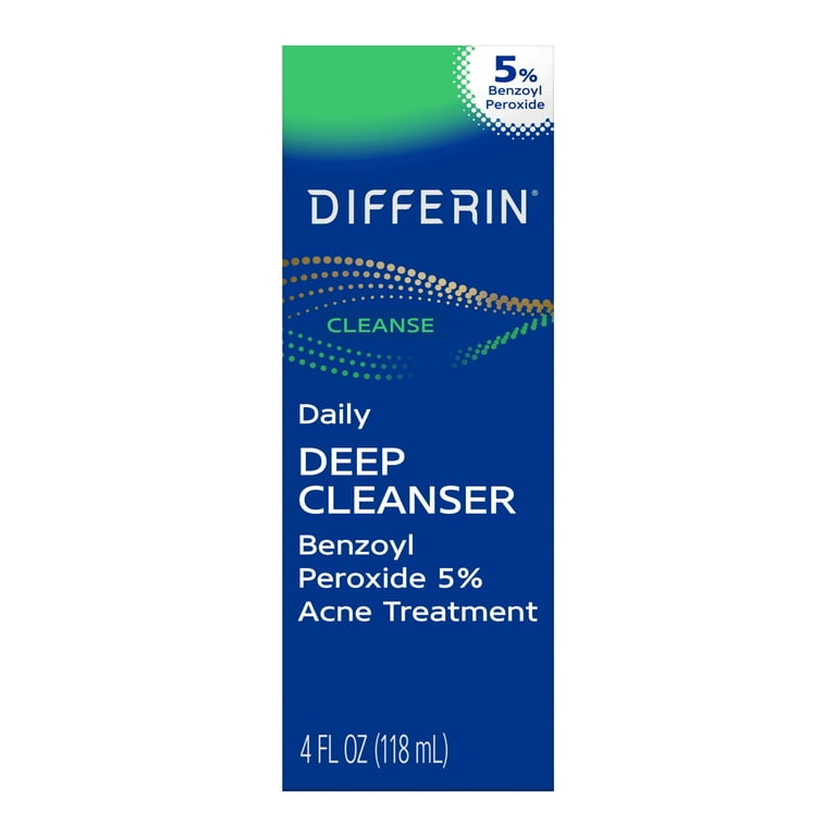 Differin Daily Deep Cleanser benzyol peroxide 5% 118ml for sensitive skin