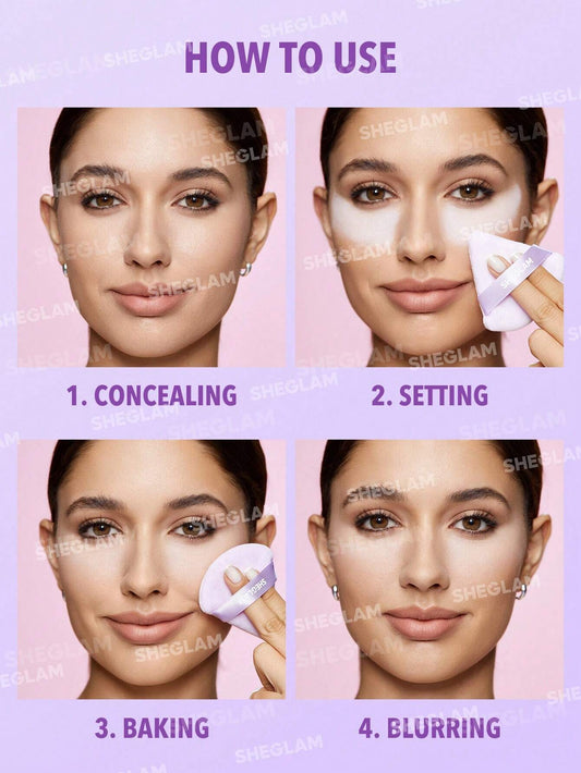 Sheglam Insta-Ready Powder Puff 3 pieces(purple)