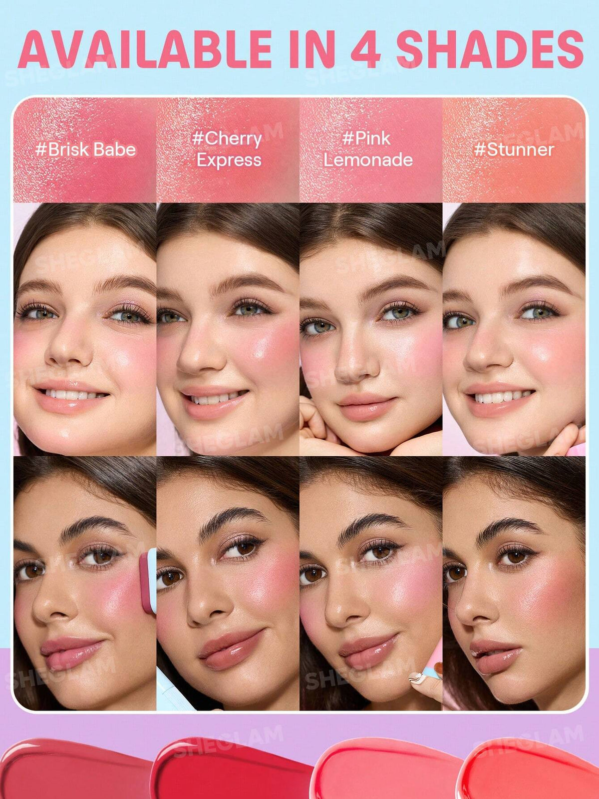 Sheglam Glass Glow Blush Stick 15g