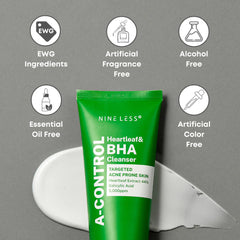 Nineless A-Control Heartleaf & BHA Foam Cleanser