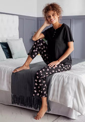 Max Fashion - All-Over Butterfly Print Cotton Pyjama Set (Large)