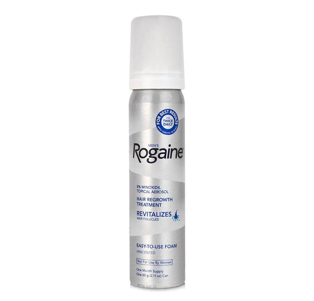 Rogaine Men's 5% Minoxidil Unscented Foam (one month supply) no box